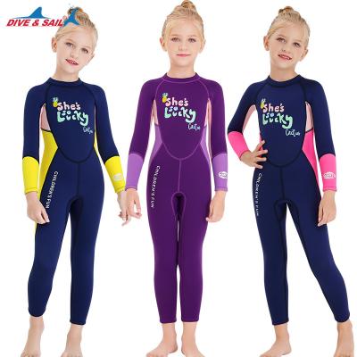 China New Design Girls Wetsuits 2.5MM Neoprene Diving Suit Kids Swimming Suit Antibacterial Swimwear Keep Wetsuit Surfing Snorkeling Kids Warm for sale