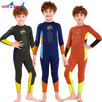 China New Arrival Antibacterial Boys Wetsuits 2.5mm Neoprene Kids Swimming Suit Swimwear Full Body Wetsuit Surfing Snorkeling Diving Warm Kids for sale