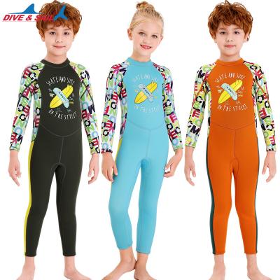 China Hot Back Zipper Kids Wetsuits 2.5MM Diving Suit Antibacterial Neoprene Swimsuit High Quality Long Sleeve Surfing Wetsuit Snorkeling for sale