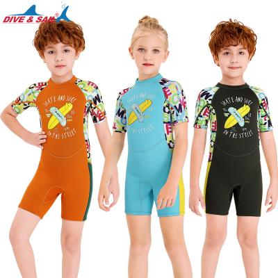 China New OEM Antibacterial Baby Kids Boys Girls Swimming Wetsuit Surfing Neoprene Dive Training Clothes Swimsuit Warm Diving Suits Child Overalls for sale