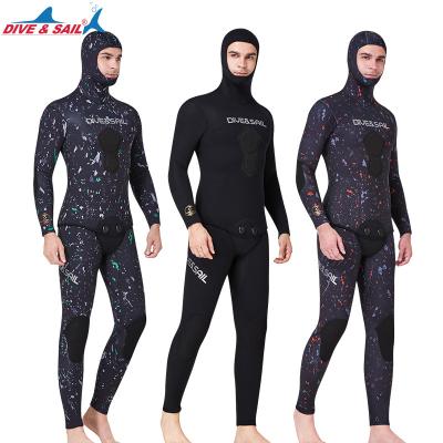 China New Arrival Antibacterial OEM 3mm 5mm 7mm Keep Warm Two Pieces Spearfishing Noprne Fits Men's Wetsuits Air Diving Swimming Wetsuits for sale