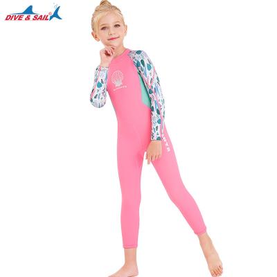 China Factory Custom 2.5mm Antibacterial Neoprene Anti UV Back Zipper Kids Swimming Surfing Wetsuits For Girls for sale