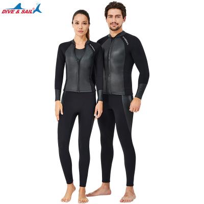 China High Quality 2mm Neoprene Antibacterial Yamamoto Material Couple Suit Split Wetsuit Smooth Spearfishing Skin 2 Piece Wetsuit for sale