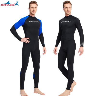 China DIVE&SAIL Antibacterial Men's Full Body One Piece Swimwear UV Protected Long Sleeve One Piece Swimsuit With Back Zipper for sale