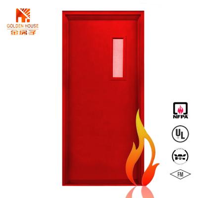 China Fire Rated Doors Red Paint Finish Design Fire Rated Metal Doors Steel Door for sale