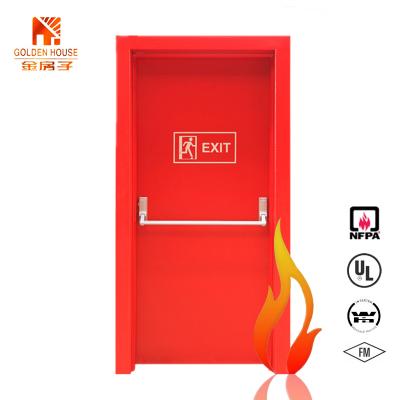 China Modern WH Listed 180 Min Steel Fire Rated Metal Door Hollow Entry Door for sale