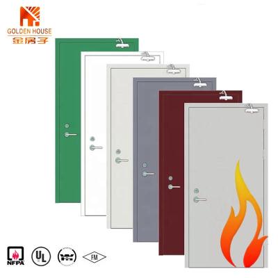 China Fire protection 1mm thickness 4080 size laser welding steel fire door and frame for sale