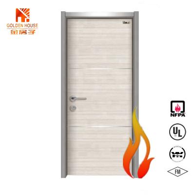 China 20min Fire Protection UL Listed GH 38dB Fire Resistance Soundproof Wooden Frame Door for sale