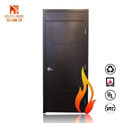 China Decoration Fire Rated Wooden Veneer Flush Door Chinese Antique Wood Door for sale