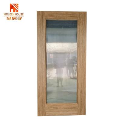 China Modern high quality exterior front entry solid wood glass door for sale