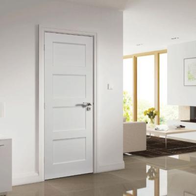 China Modern Interior Jamaica Veneer 4p Shaker Wood White Primed Door for sale