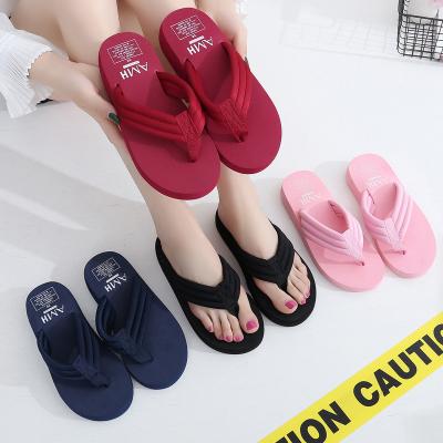 China Fashion 2022 new trend DIY flip-flops wedge platform adult shoes non-slip spot beach sandals for sale