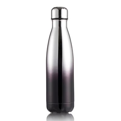 China Sustainable 304 Stainless Steel Water Cup One Drop Shipping Colorful Electroplating Coke Bottle Thermos for sale