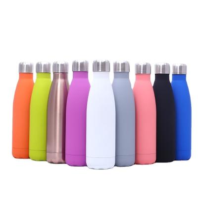 China Stainable 304 Stainless Steel Vacuum Flask Gift Water Cup One Drop Spray Paint Cola Bottle for sale