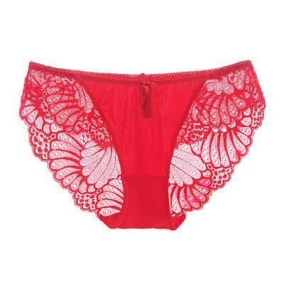 China Antibacterial Hot Selling Girls Breathable Seamless Briefs Lace Up Sexy Women Panties for sale