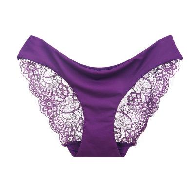 China New Product High Waist Antibacterial Lace Edge Underwear Women Breathable Panties for sale