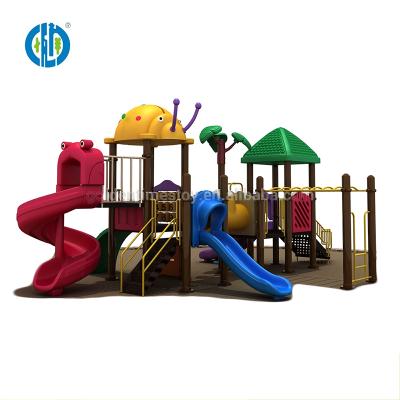 China Anti-UV Custom Outdoor Sports Amusement Park Playground Plastic Slide Kids Equipment for sale