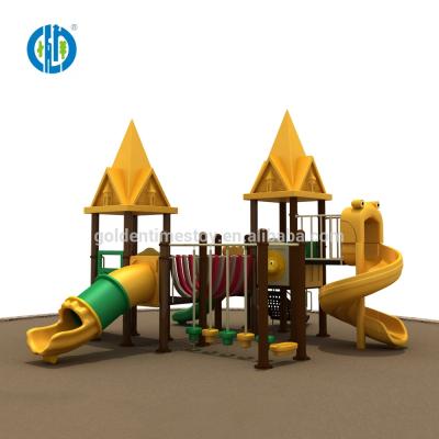 China Anti-UV Custom Kids Play Cartoon Set Outdoor Coverall Plastic Playground Slide Equipment for sale