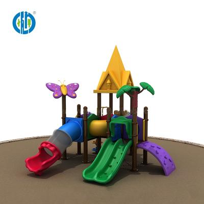 China Cartoon Anti-UV Outdoor Theme Garden Playground Newly Design Combination Slide Children Small Playground Equipment for sale