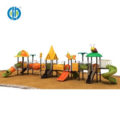 China Anti-UV Outdoor Entertainment Device Large Children Playground Plastic Slide for sale