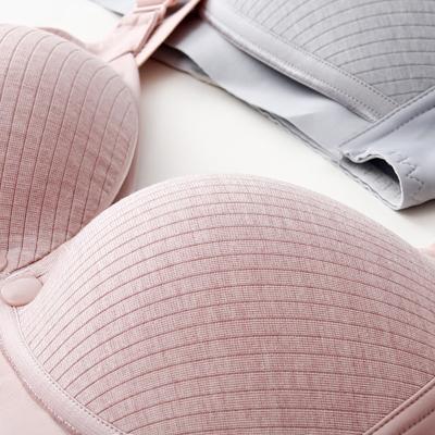 China Breathable Sports Underwear Pregnant Mom Nursing Cotton Non Rim Maternity Nursing Bra for sale