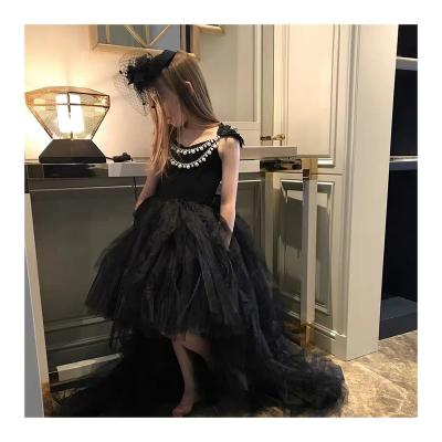 China Washable New Design Fluffy Girls Dress Princess Girl Fashion Dresses Children Lace Dresses for sale