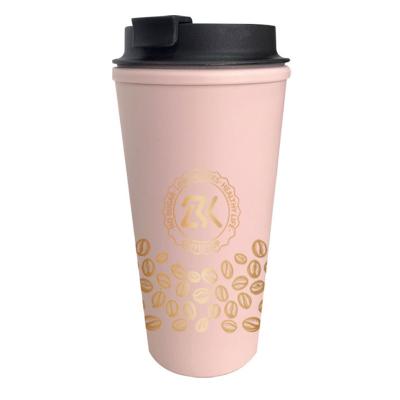 China MOQ 500pcs fashion and leisure high quality food grade pp wall double travel sports leisure coffee cup gift box for sale