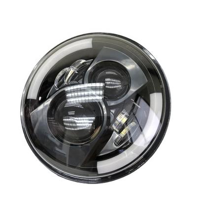 China 2 Inch White Color Amber White 7 Inch Jeep LED Headlight 50W Die-cast Aluminum Housing Buld With DRL Headlamp for sale