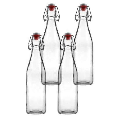 China Wholesale Custom Clear Wine Empty 750ml Beverage Beer Glass Wine Bottle With Caps for sale