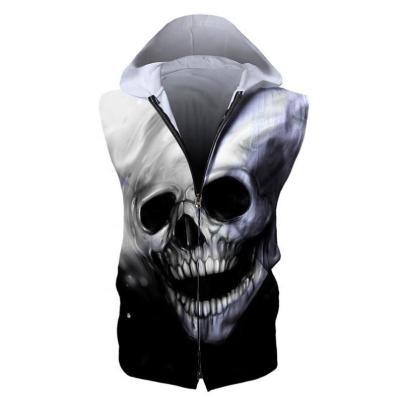 China Custom Anti-Wrinkle Sublimation Women Full Face Mask Gym Wear Workout Men Fitness Sleeveless Hoodies for sale