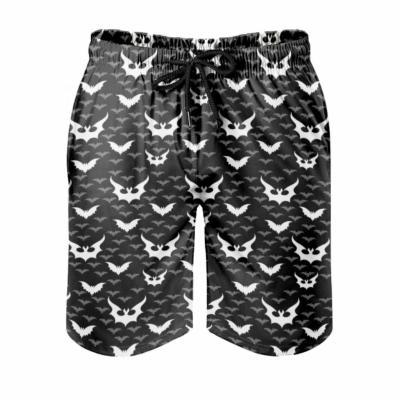 China Wholesale Anti-wrinkle Running Beach Shorts Polyester Halloween Bat Mens Shortsbeach For Men for sale