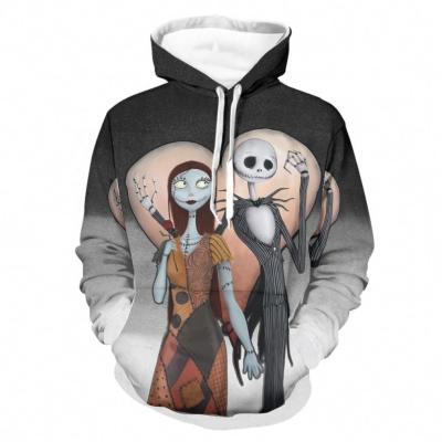 China 2021 Custom Made Breathable High Quality Oversized Hoodie Pullover Horror Men's Hoodies And Jack Nightmare Before Christmas Halloween for sale