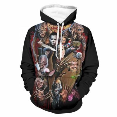 China Oversized Character Mens Movie Horror Clothing Mens Basics Halloween Hoodies Breathable Custom for sale