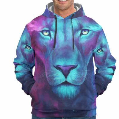 China Wholesale Unisex Stock Tiger Lion Animal Men's Hoodie Winter Breathable Hoodies for sale