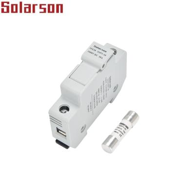 China LOW VOLTAGE CE TUV 10X38mm 1A- 6A 8A 10A 12A 15A 16A 20A 25A 30A 1000VDC Solar Fuse Holder With Fuse for sale