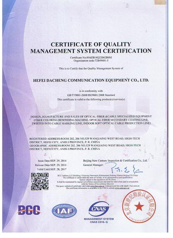 ISO9001 - Anhui Renzang Trading Co., Ltd.