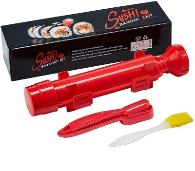 China Viable Sushi Making Kit All in One Sushi Roll with Red Nigiri Maker Silicone Brush Sushi Maker Roll for sale