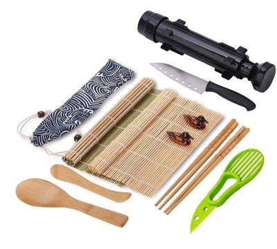 China Sustainable Sushi Making Set Natural DIY Sushi Rolling Kitchen Bamboo Rolling Mat Sushi Tool for sale