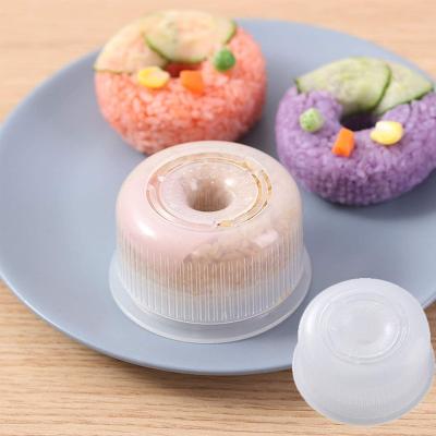 China 4 Pcs Non-Stick Viable Design Silicone Sushi Making Set Onigiri Mold Tool Kit Donut Maker For Home Party DIY for sale