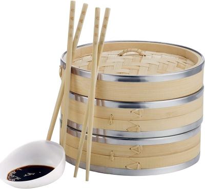 China Stocked 10 inches of perfect bamboo steamer stainless strip includes 2 pairs of wands 50 wax steamer liners for sale