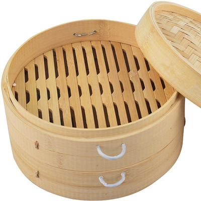 China Stocked Rice Steamer 2 Baskets Side Handles 2 Tier Cooker With High Quality Accessories For Cooking Vegetables for sale