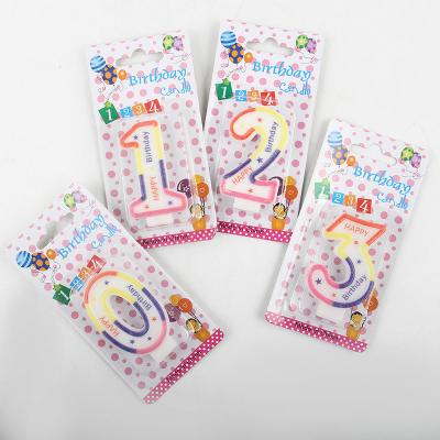 China Flameless wholesale hot selling number birthday large candles colorful magic number candles with light decoration for sale