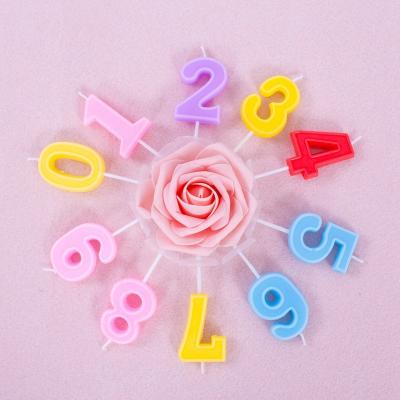 China American incense High quality colorful cake decor digital birthday candle fancy birthday party number candles set for birthday for sale