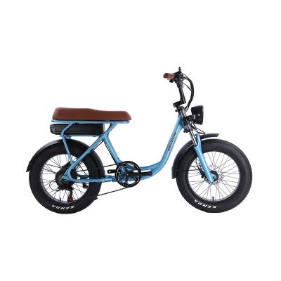 China OEM fat steel tire electric bicycle for men 26 alloy frame big tire lithium electric black ebike for sale