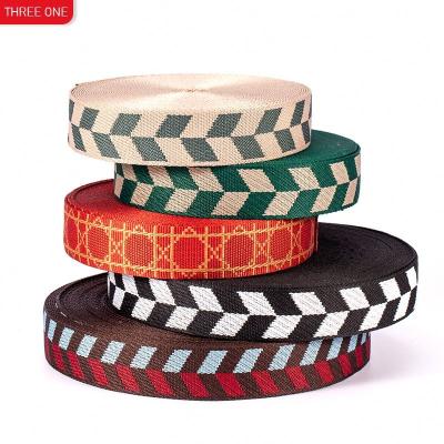 China Factory direct sale 38mm viable polyester case bag ribbon shoulder belt polyester clothing accessories jacquardwebbing webbing for sale