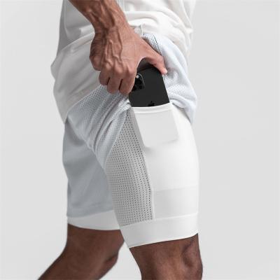 China New Viable Custom Casual Training Basics 2 In 1 Athletic Boxing Jogger Gym Workout Sports Running Mesh Basketball Men Shorts for sale