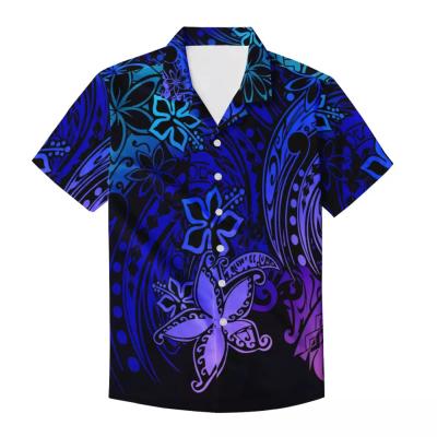 China Cheap price factory direct sales fashionable anti-pilling men's shirt Samoan style pattern Polynesian traditional luxury tribe design customizable for sale