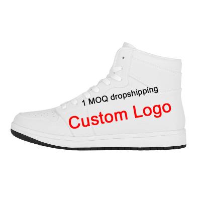 China Fashion Trend Wholesale Customized Casual Sneakers Fashion Small MOQ LOGO Custom High /low Top Leather Walking Shoes Men Athletic Shoes for sale