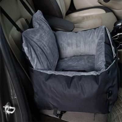 China Luxury Travel Machine Wash Dog Car Seat Pet Booster Pet Booster Safety Car Seat Dog Bed for Car with Storage Pocket for sale