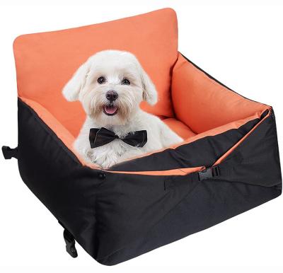 China Travel 2-in-1 Dog Car Bed - Luxury Puppy Booster Seat Dog Travel Car Carrier Bed with Removable Safety Leash and Removable Washable Cover for sale